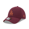 LA Dodgers MLB Frosted Rust Dark Red 39THIRTY Stretch Fit Cap-Benirox