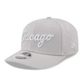 Chicago Bulls NBA Script Grey 9SEVENTY Stretch Snap Adjustable Cap-Benirox