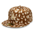 LA Dodgers Animal Print Dark Beige 59FIFTY Fitted Cap-Benirox