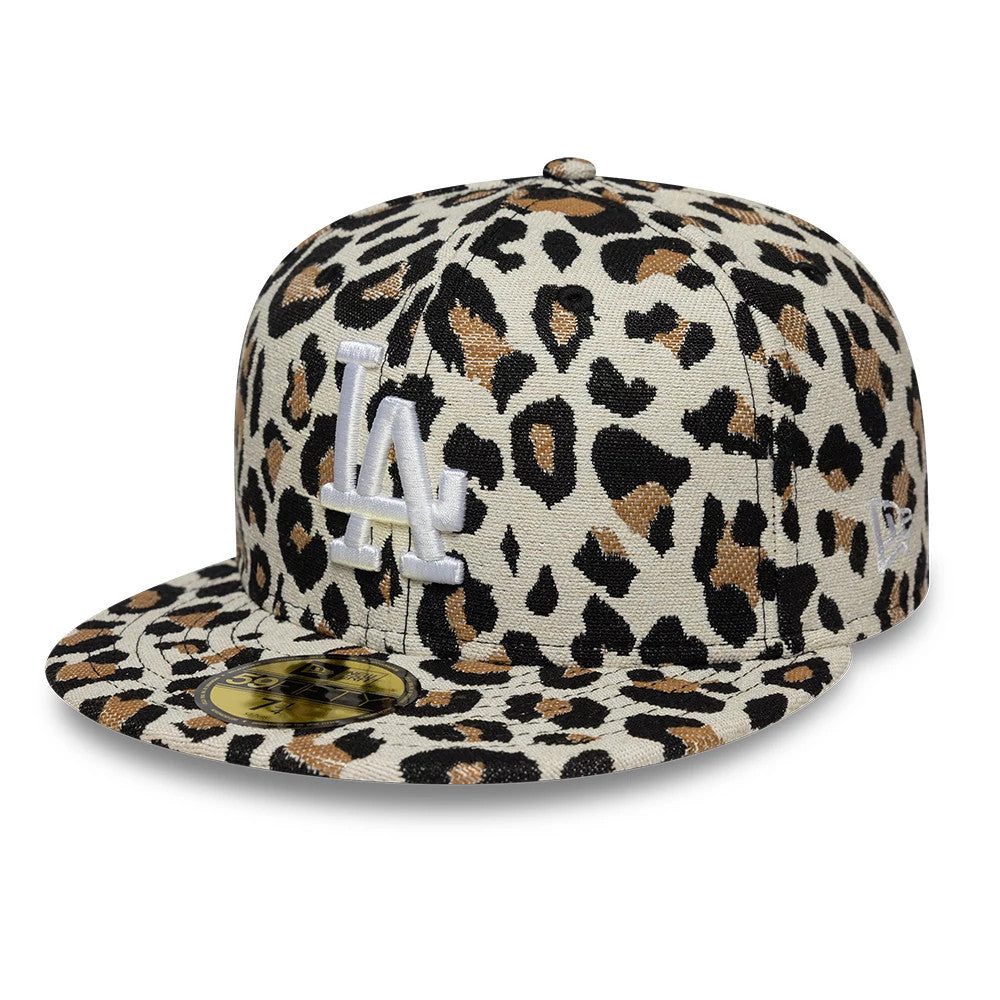 LA Dodgers MLB Leopard Black 59FIFTY Fitted Cap-Benirox