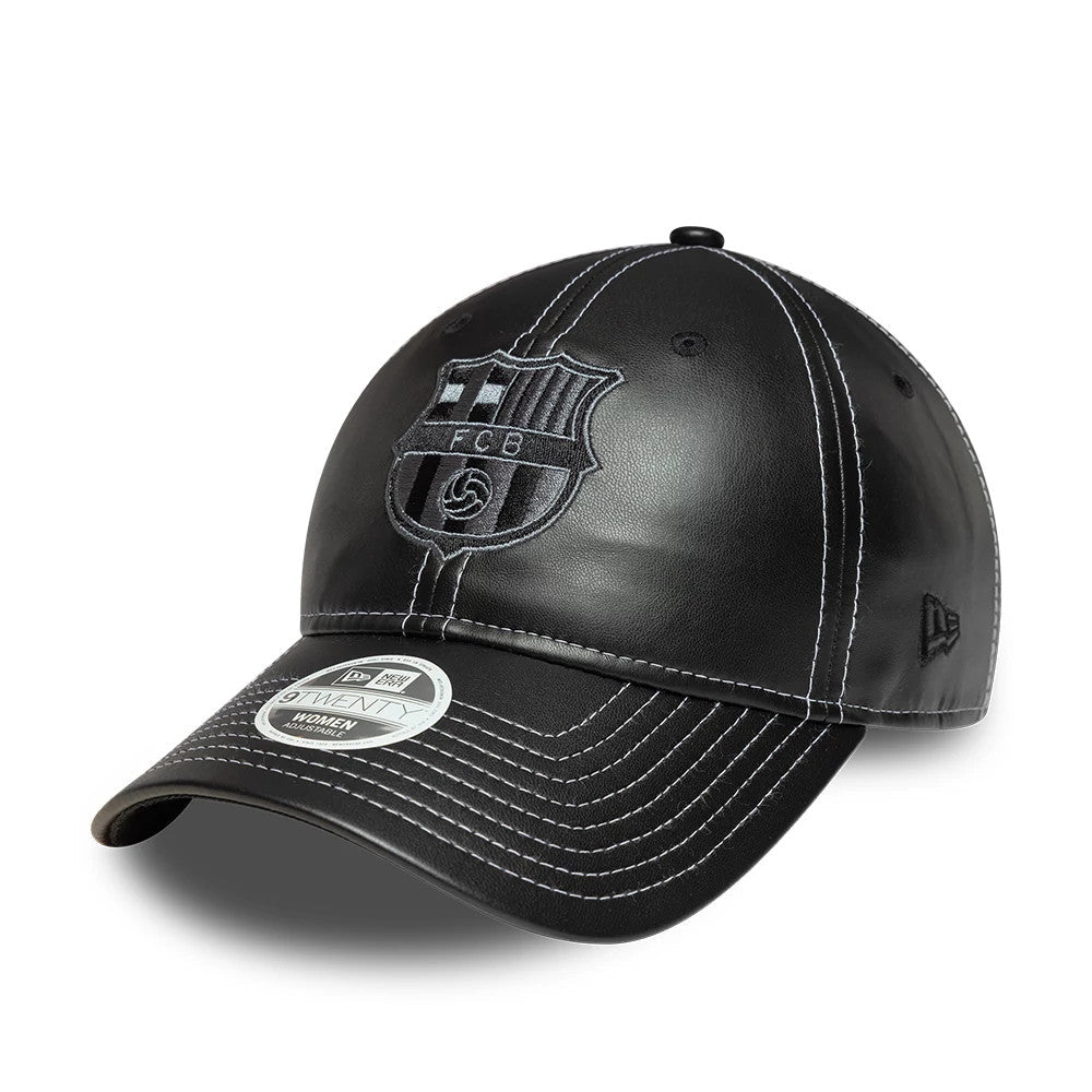 FC Barcelona Womens PU Black 9TWENTY Adjustable Cap-Benirox