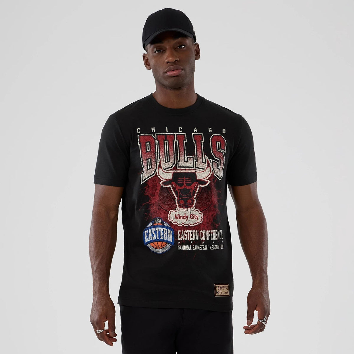 Chicago Bulls NBA Hardwood Classic Black T-Shirt-Benirox