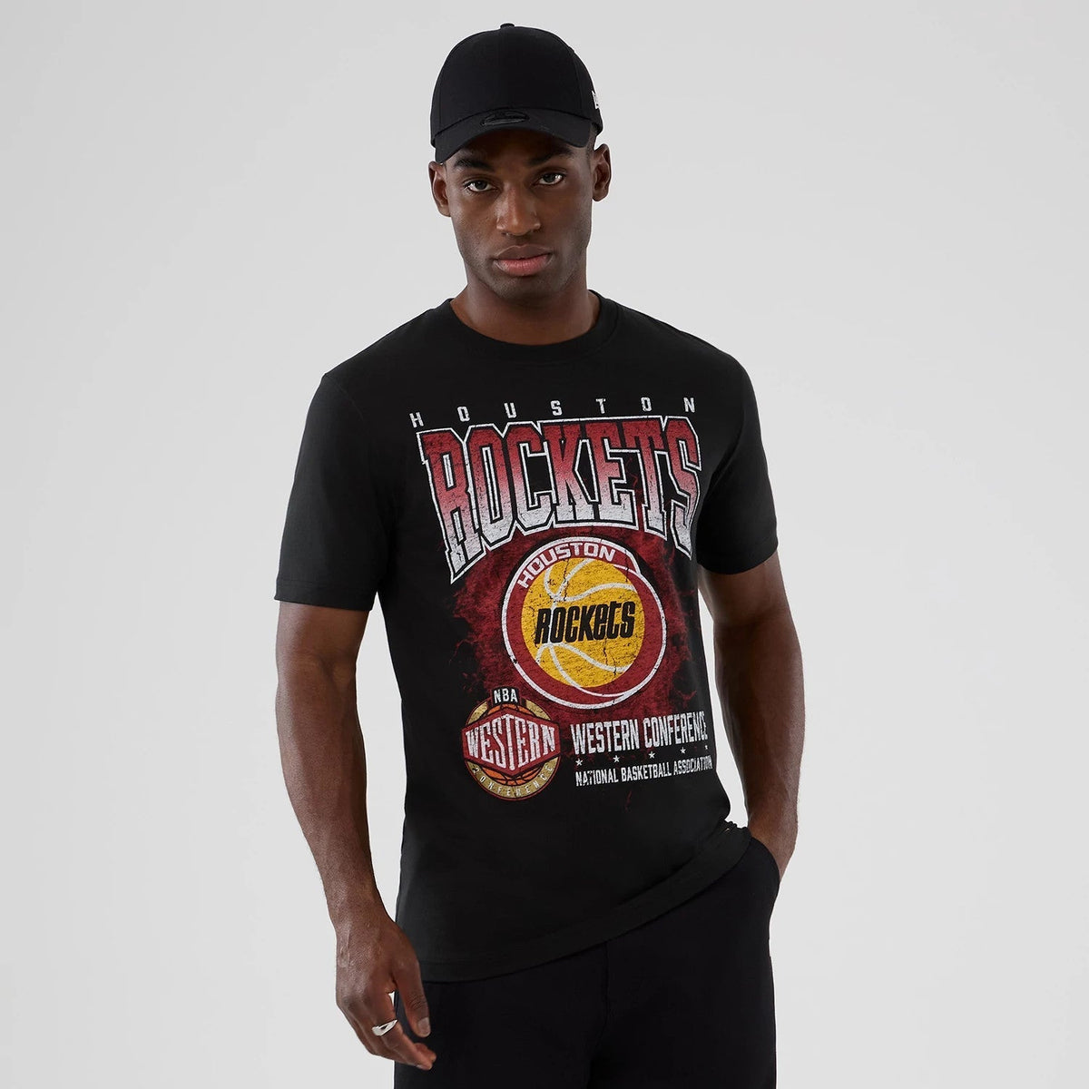 Houston Rockets NBA Hardwood Classic Black T-Shirt-Benirox