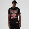Detroit Pistons NBA Hardwood Classic Black T-Shirt-Benirox