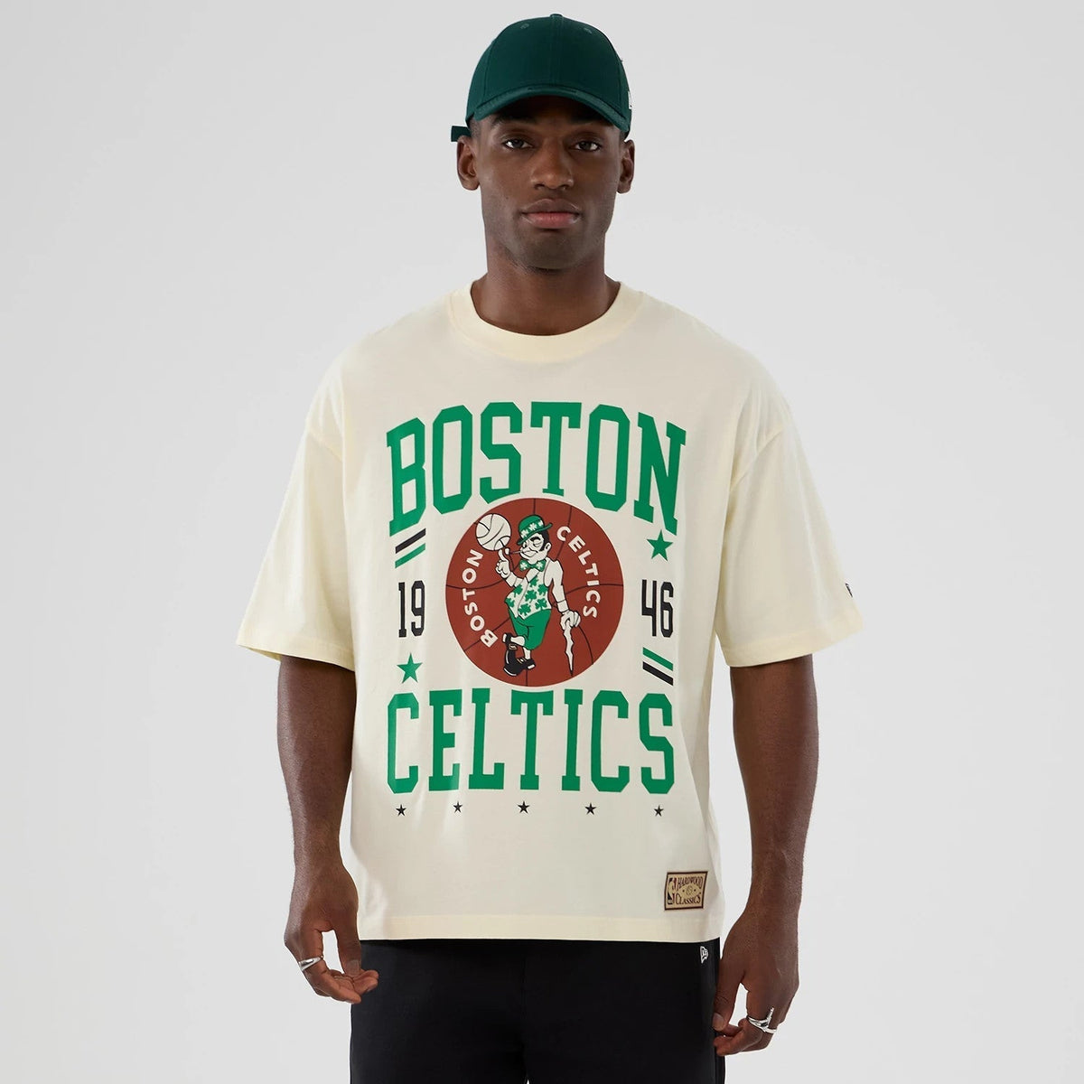 Boston Celtics NBA Hardwood Classic Cream T-Shirt-Benirox