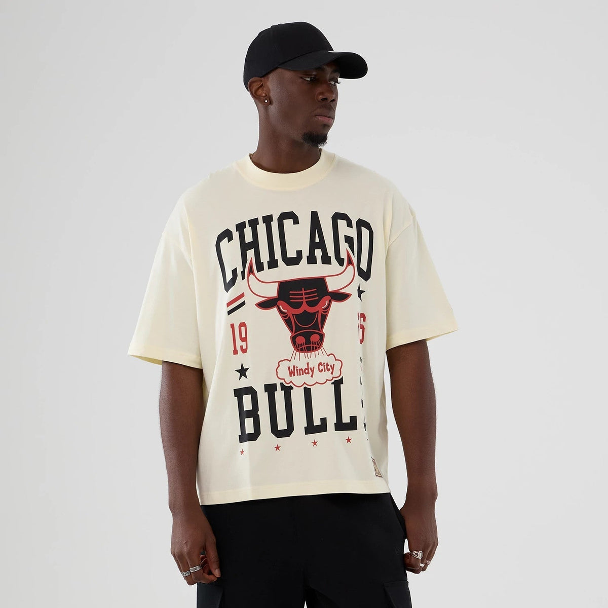 Chicago Bulls NBA Hardwood Classic Cream T-Shirt-Benirox