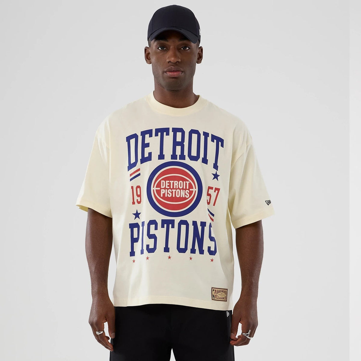 Detroit Pistons NBA Hardwood Classic Cream T-Shirt-Benirox
