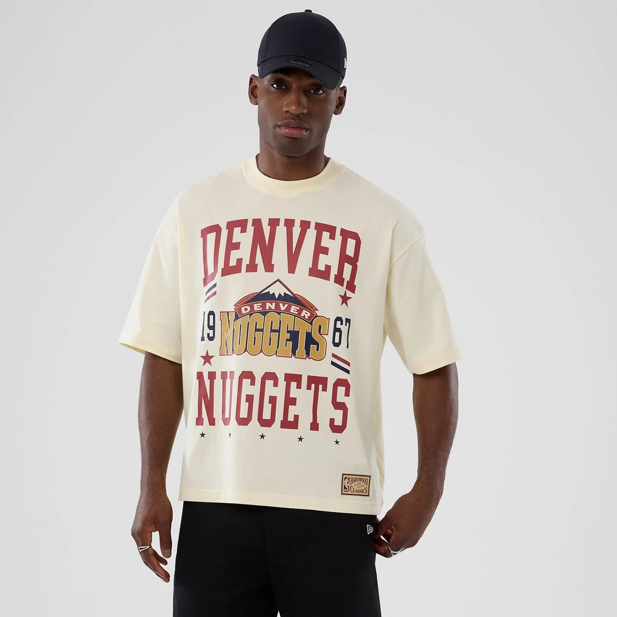 Denver Nuggets NBA Hardwood Classic Cream T-Shirt-Benirox