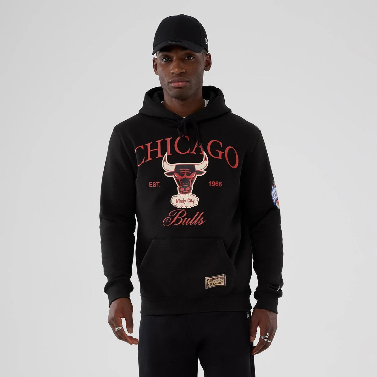 Chicago Bulls NBA Hardwood Classic Black Pullover Hoodie-Benirox