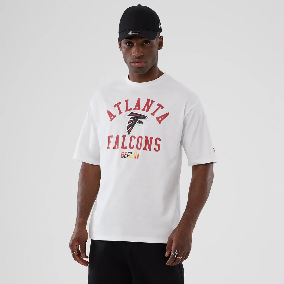 Atlanta Falcons NFL International Series Games 2025 White Oversized T-Shirt-Benirox