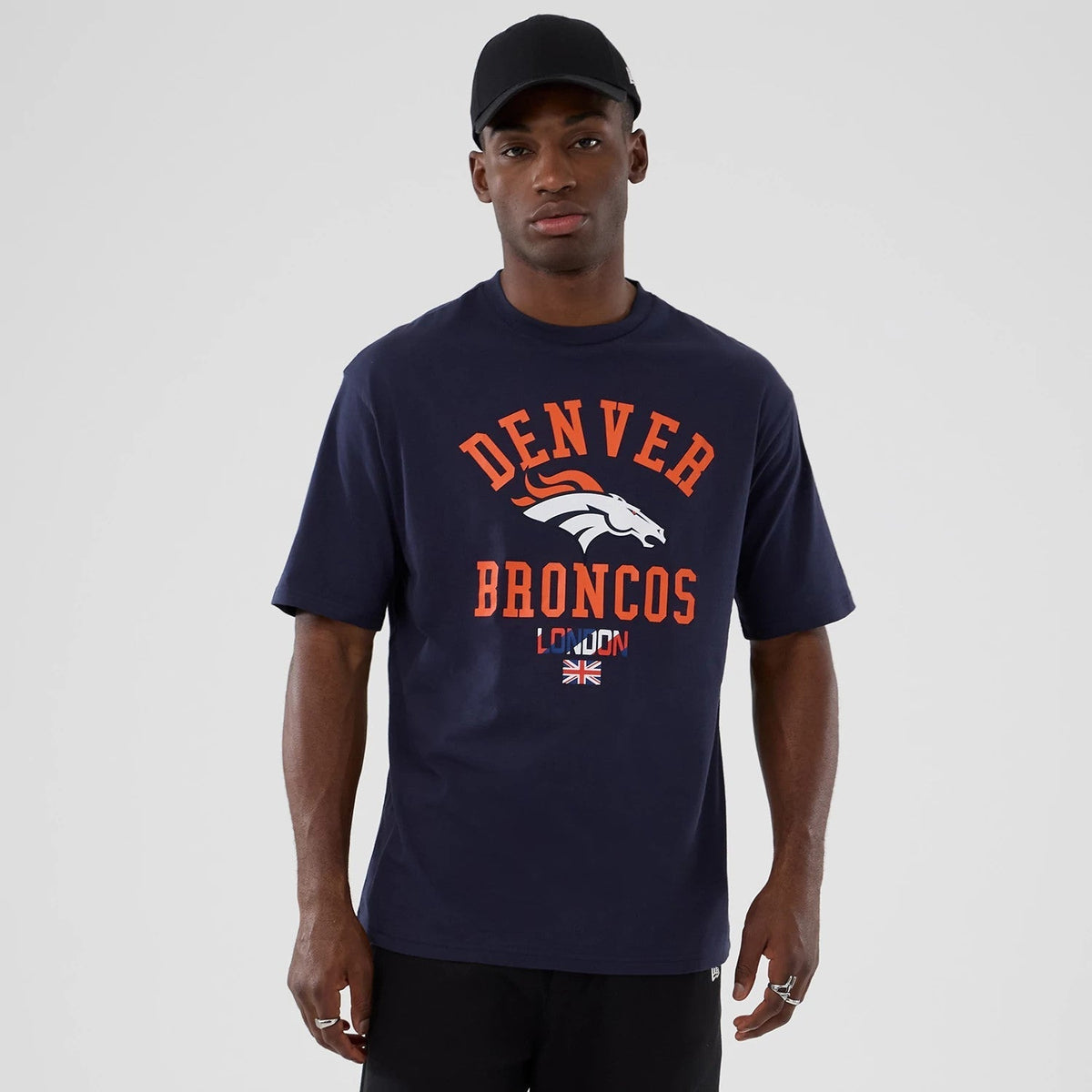 Denver Broncos NFL International Series Games 2025 Navy Oversized T-Shirt-Benirox