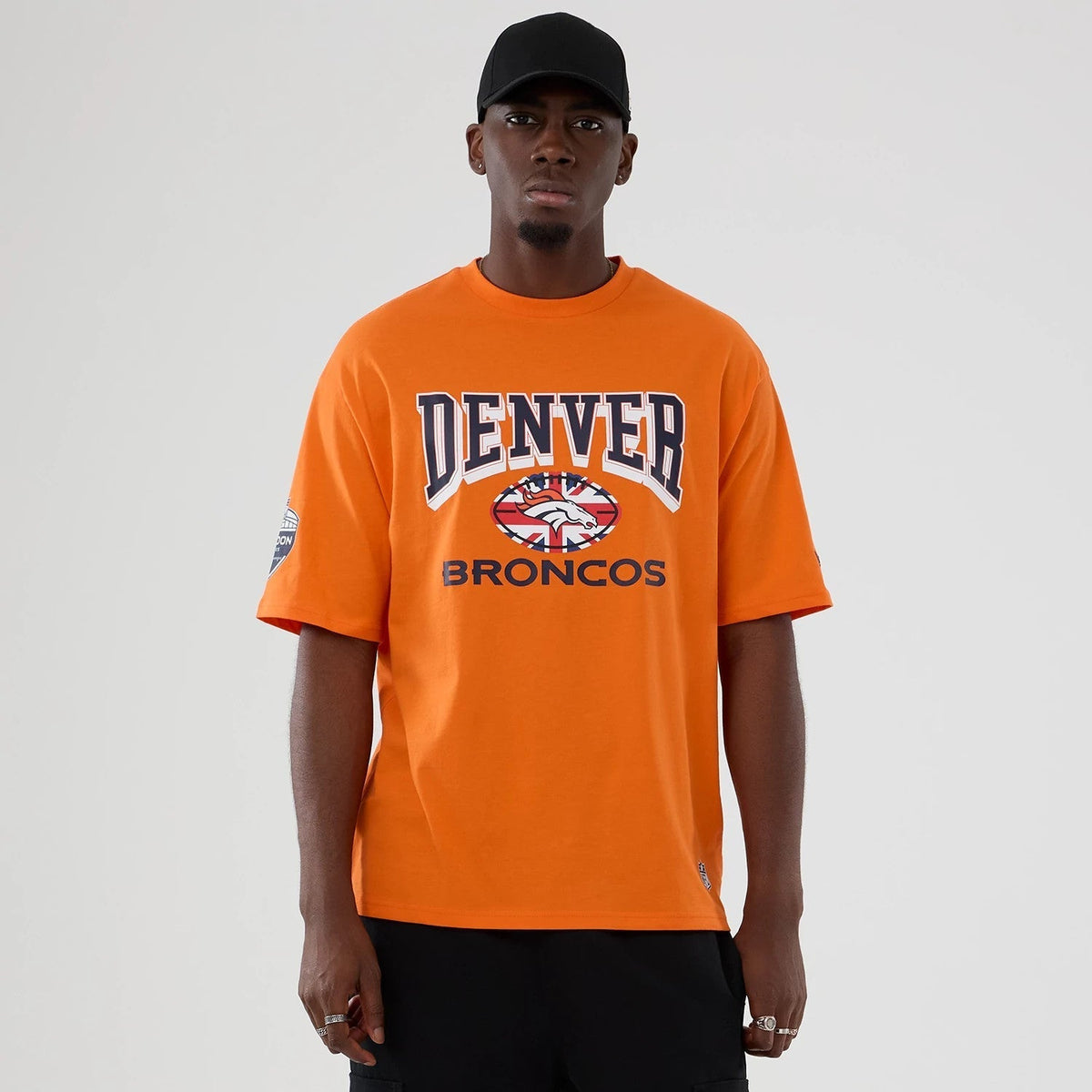Denver Broncos NFL International Series Games 2025 Orange Oversized T-Shirt-Benirox