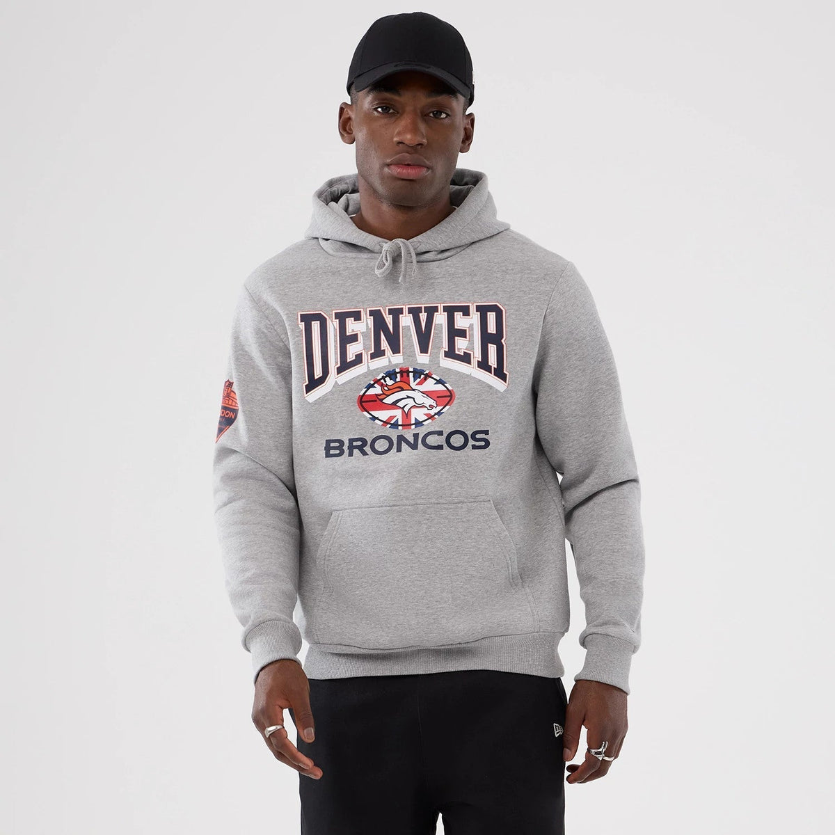Denver Broncos NFL International Series Games 2025 Grey Pullover Hoodie-Benirox