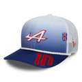 Alpine Racing Pierre Gasly Silverstone Race Special White 9SEVENTY Stretch Snap Adjustable Cap-Benirox
