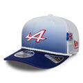 Alpine Racing Silverstone Race Special White 9SEVENTY Stretch Snap Adjustable Cap-Benirox
