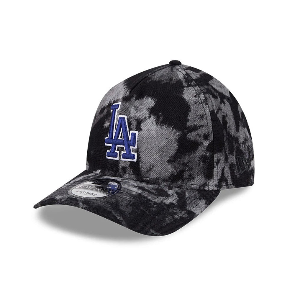 LA Dodgers MLB Bleached Denim Black 9TWENTY A-Frame Adjustable Cap-Benirox