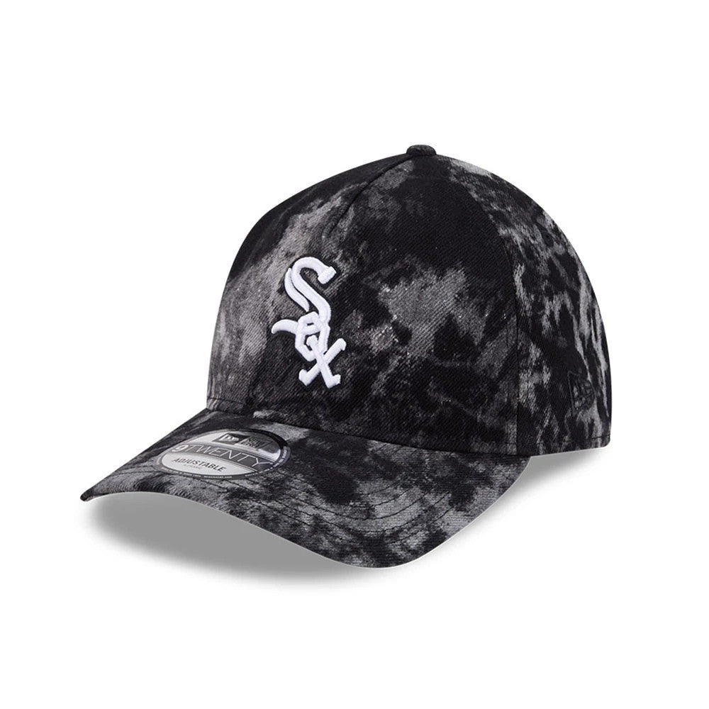 Chicago White Sox MLB Bleached Denim Black 9TWENTY A-Frame Adjustable Cap-Benirox