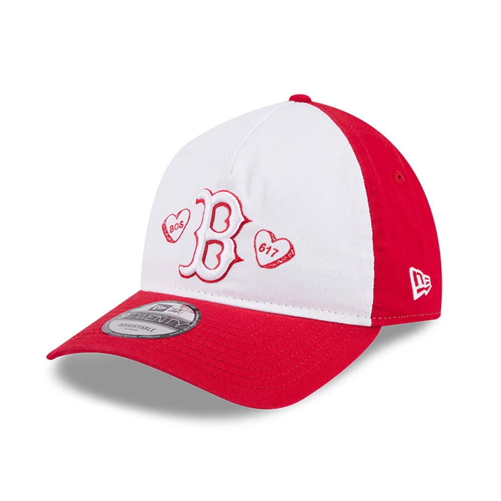 Boston Red Sox MLB Conversation Hearts Red 9TWENTY A-Frame Adjustable Cap-Benirox