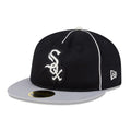 Chicago White Sox MLB Felt Logo Black Retro Crown 59FIFTY Fitted Cap-Benirox