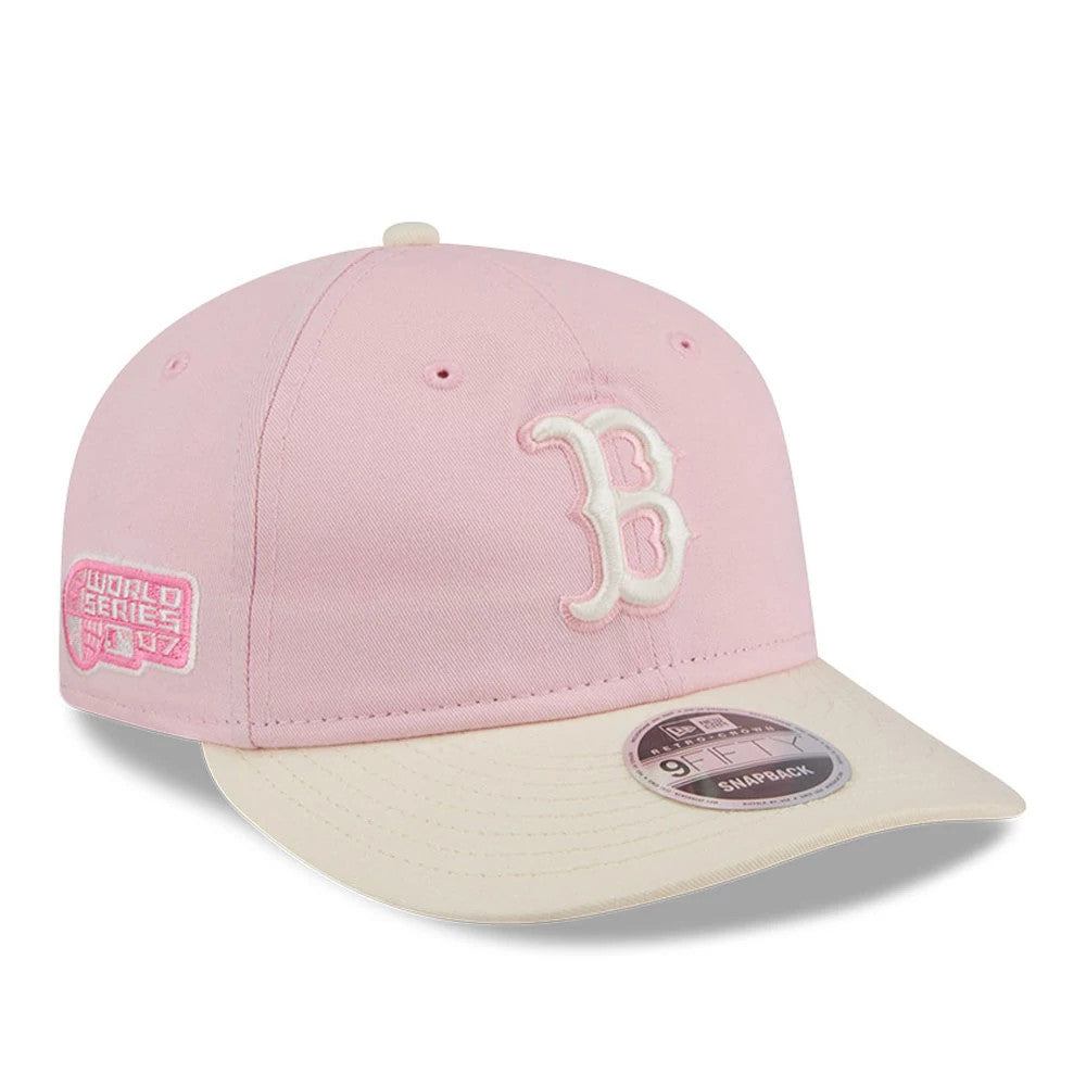 Boston Red Sox MLB Washed Tie Dye Pastel Pink 9FIFTY Snapback Adjustable Cap-Benirox