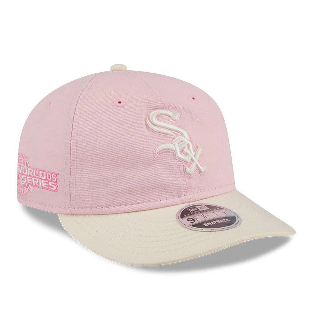 Chicago White Sox MLB Washed Tie Dye Pastel Pink 9FIFTY Snapback Adjustable Cap-Benirox