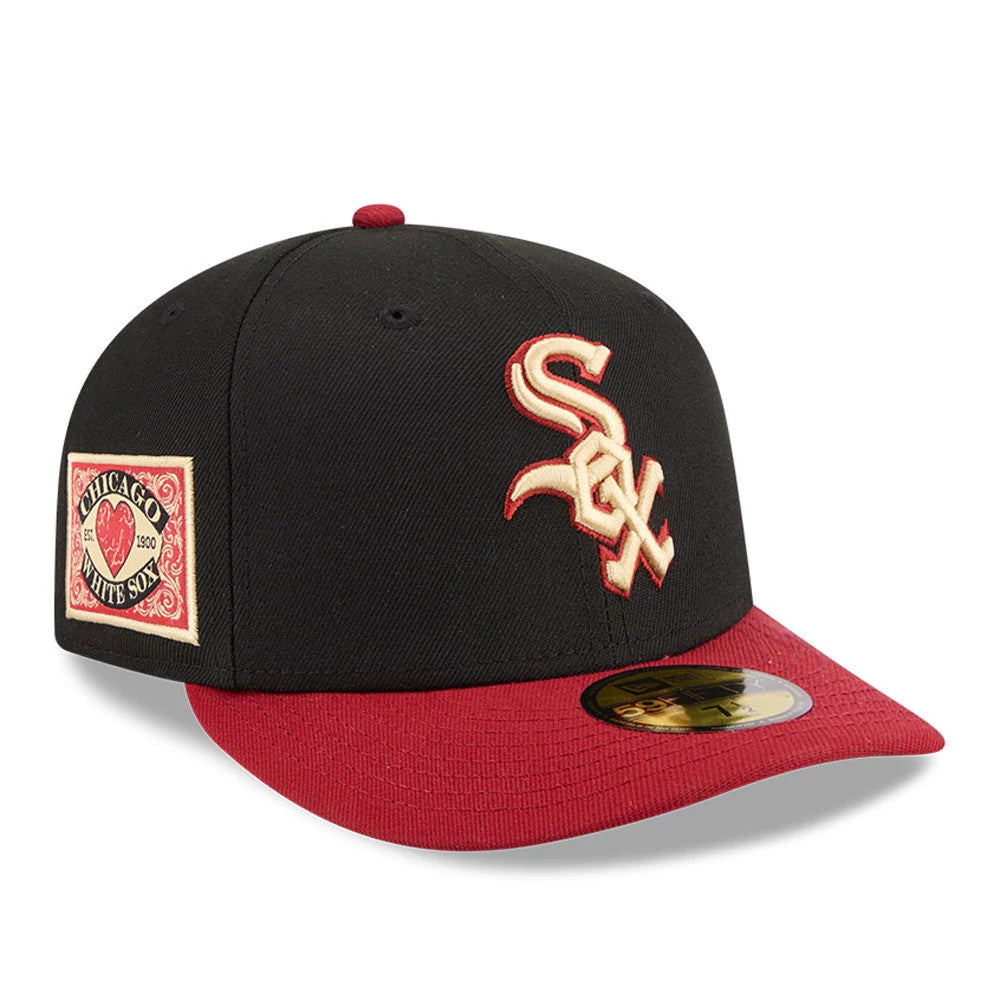 Chicago White Sox MLB Team Cards Black 59FIFTY Fitted Cap-Benirox