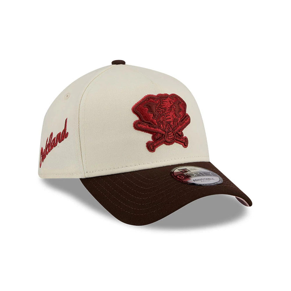Athletics MLB City Script Cream 9FORTY A-Frame Adjustable Cap-Benirox