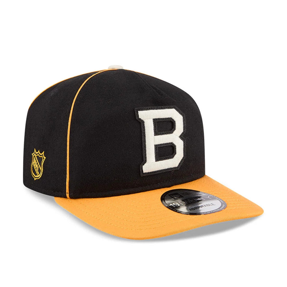 Boston Bruins NHL Felt Logo Black 19TWENTY Adjustable Cap-Benirox