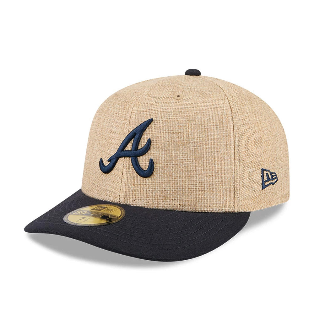 Atlanta Braves MLB Twine Beige 59FIFTY Fitted Cap-Benirox