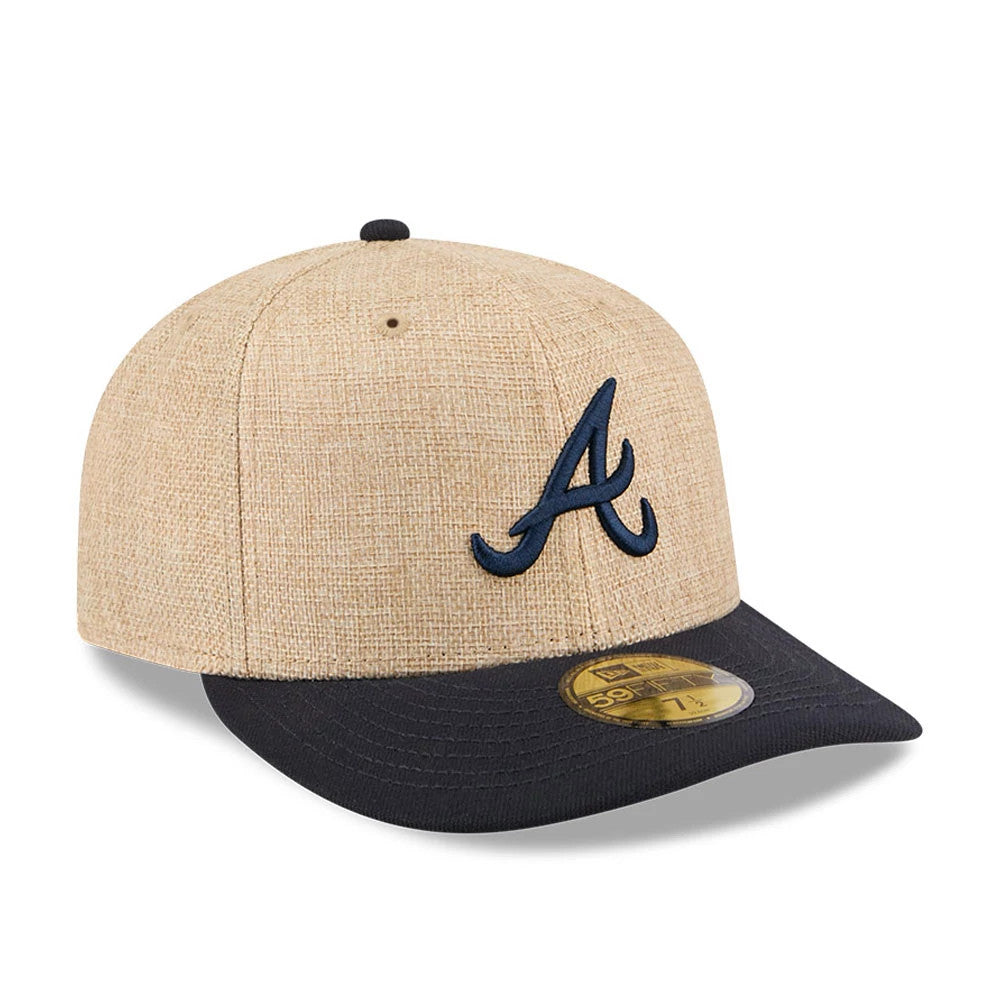 Atlanta Braves MLB Twine Beige 59FIFTY Fitted Cap-Benirox