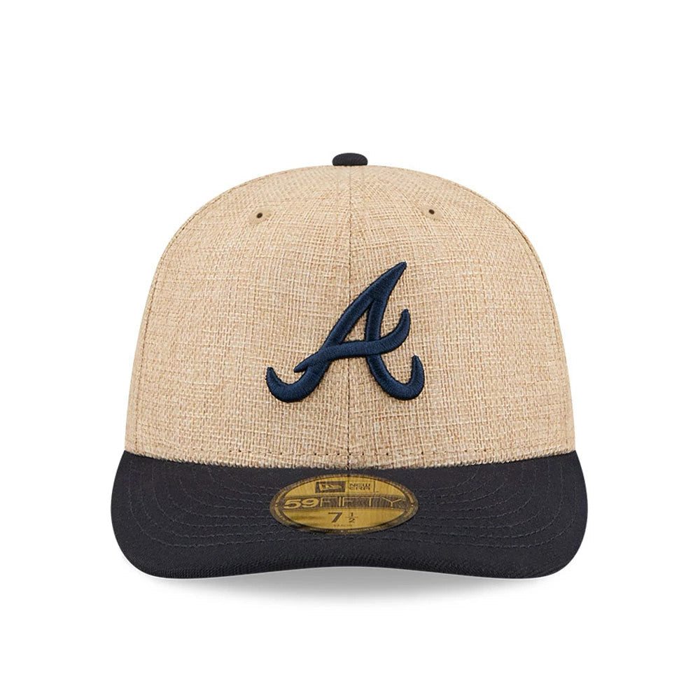 Atlanta Braves MLB Twine Beige 59FIFTY Fitted Cap-Benirox
