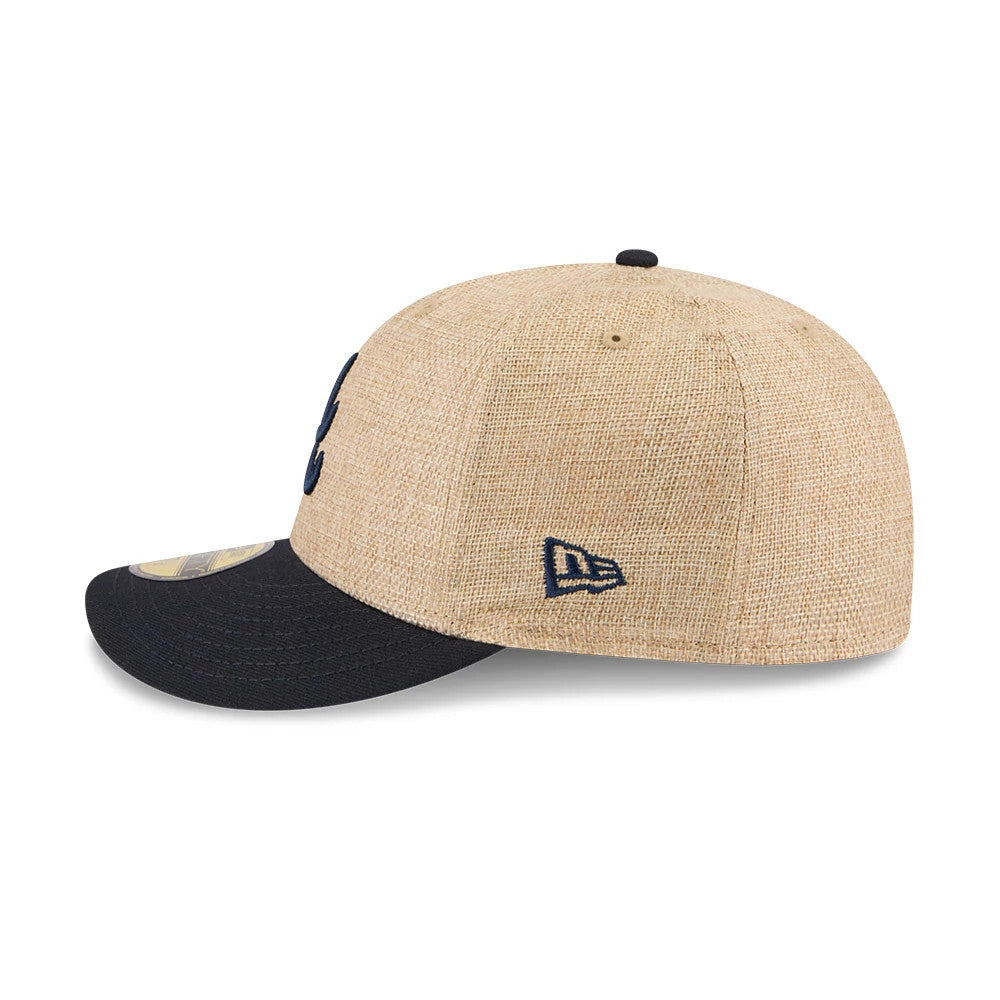 Atlanta Braves MLB Twine Beige 59FIFTY Fitted Cap-Benirox
