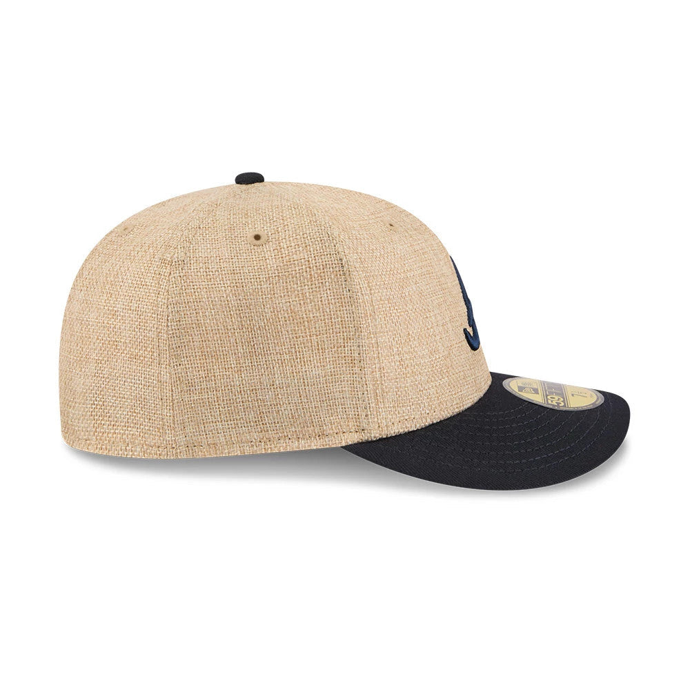 Atlanta Braves MLB Twine Beige 59FIFTY Fitted Cap-Benirox