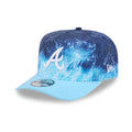 Braves MLB Deep Water Pastel Blue 9FIFTY A-Frame Snapback Adjustable Cap-Benirox