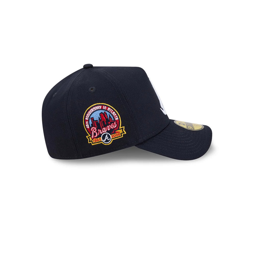 Atlanta Braves MLB Team Side Navy 59FORTY A-Frame Fitted Cap-Benirox