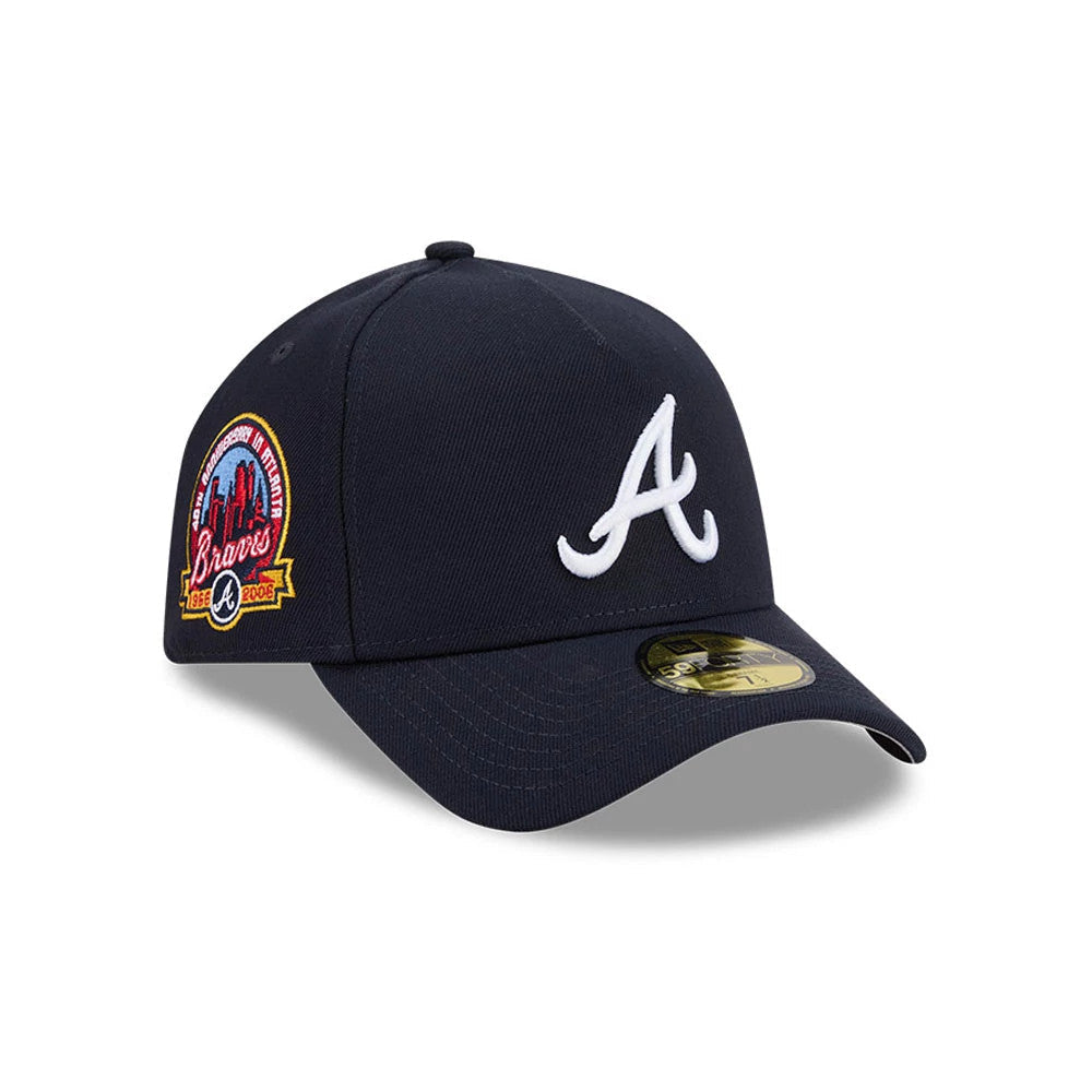 Atlanta Braves MLB Team Side Navy 59FORTY A-Frame Fitted Cap-Benirox