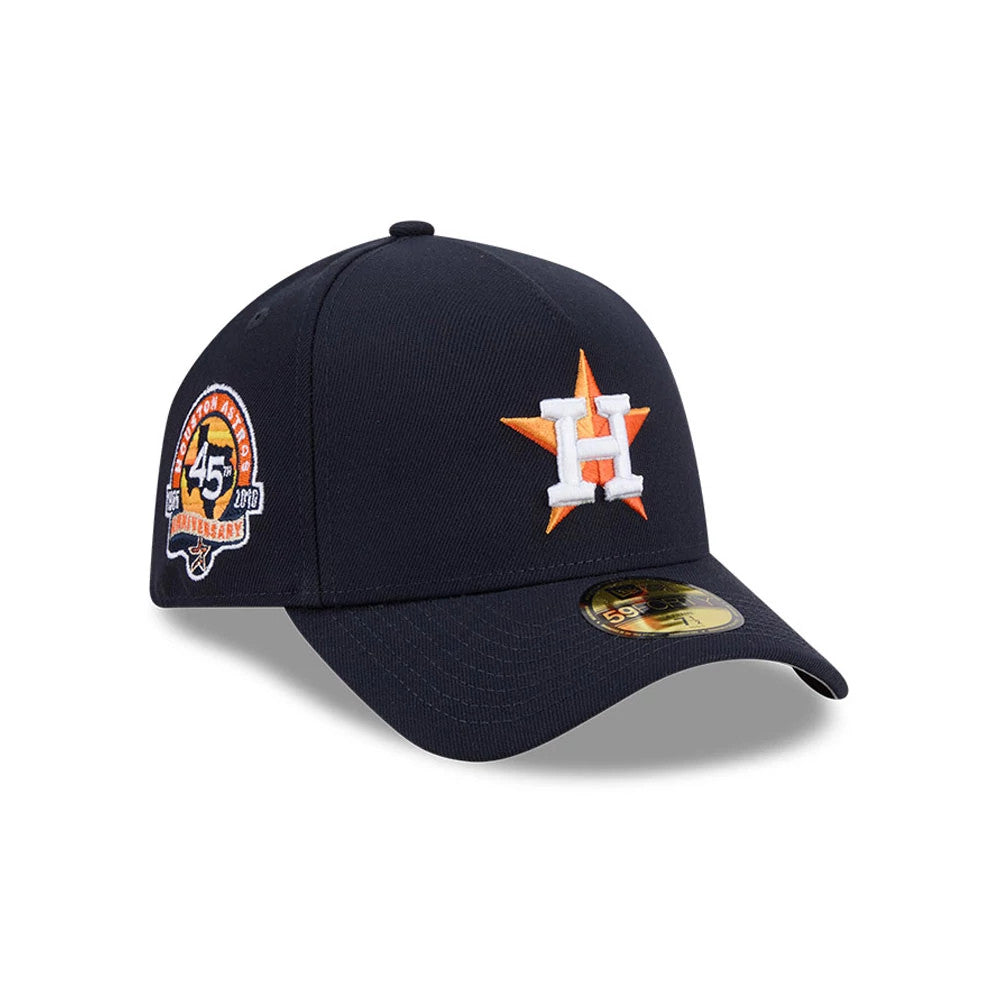 Houston Astros MLB Team Side Navy 59FORTY A-Frame Fitted Cap-Benirox