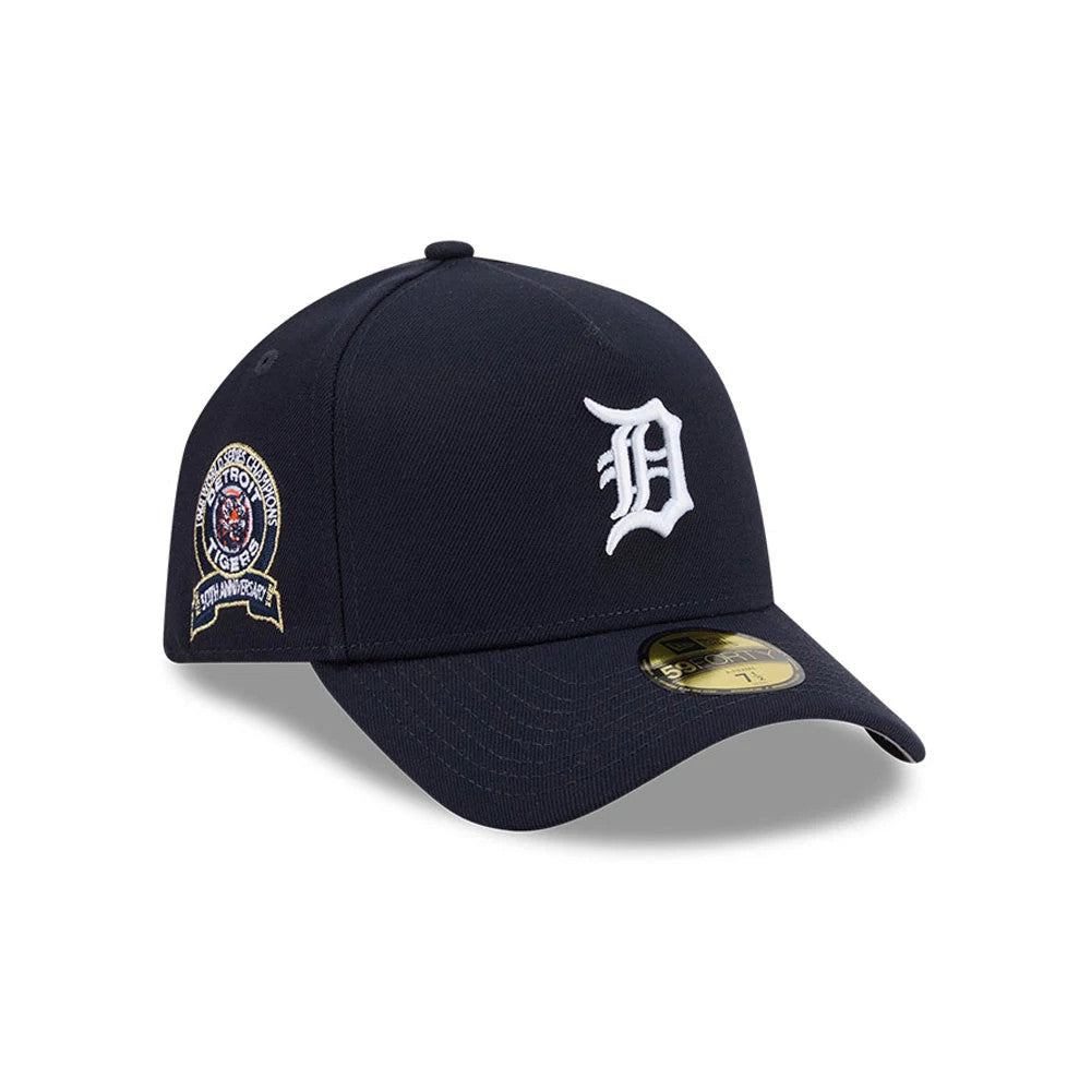 Detroit Tigers MLB Team Side Navy 59FORTY A-Frame Fitted Cap-Benirox