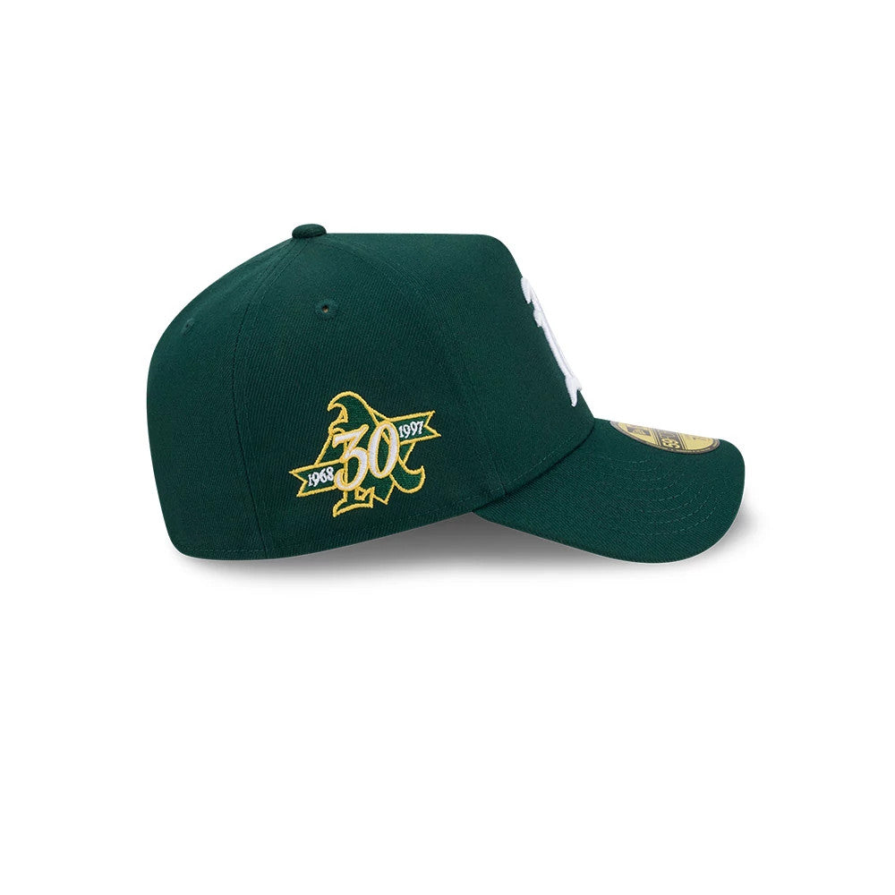 Athletics MLB Team Side Green 59FORTY A-Frame Fitted Cap-Benirox