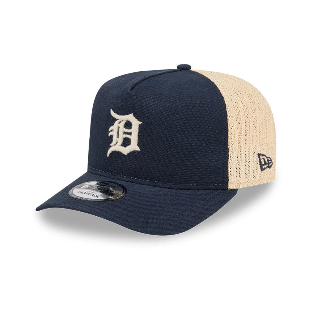 Detroit Tigers MLB Grained Navy 9FIFTY A-Frame Snapback Adjustable Cap-Benirox
