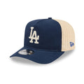 LA Dodgers MLB Grained Dark Blue 9FIFTY A-Frame Snapback Adjustable Cap-Benirox