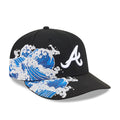 Atlanta Braves MLB Vissurf Black 9FIFTY Snapback Adjustable Cap-Benirox