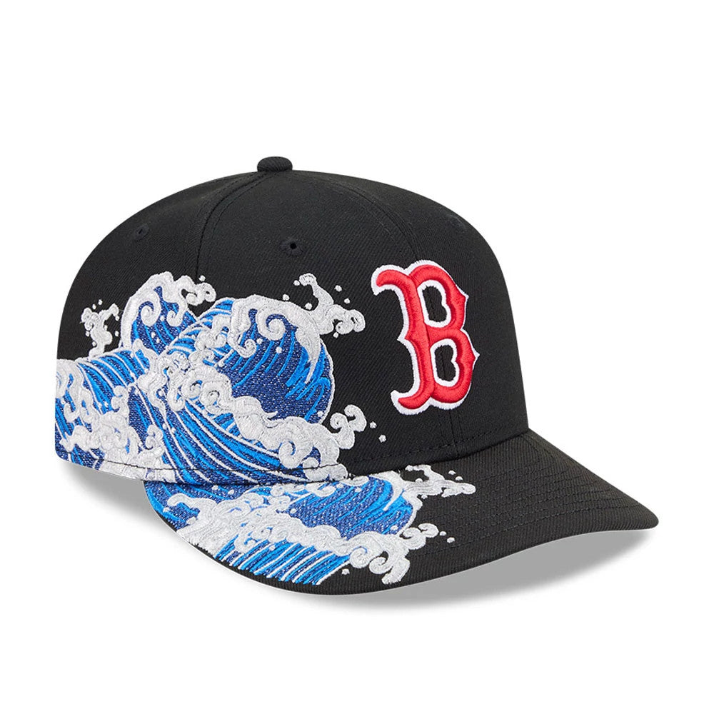 Boston Red Sox MLB Vissurf Black 9FIFTY Snapback Adjustable Cap-Benirox