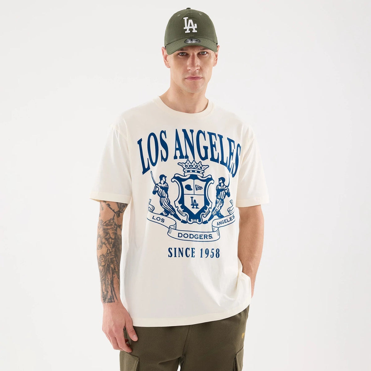 LA Dodgers MLB Life Graphic Light Beige T-Shirt-Benirox