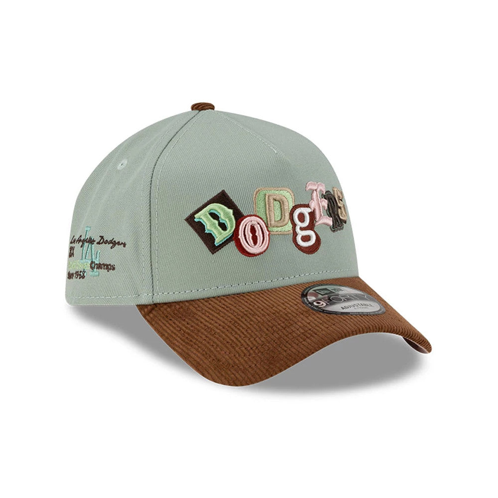LA Dodgers MLB DIY Note Green 9FORTY A-Frame Cap-Benirox