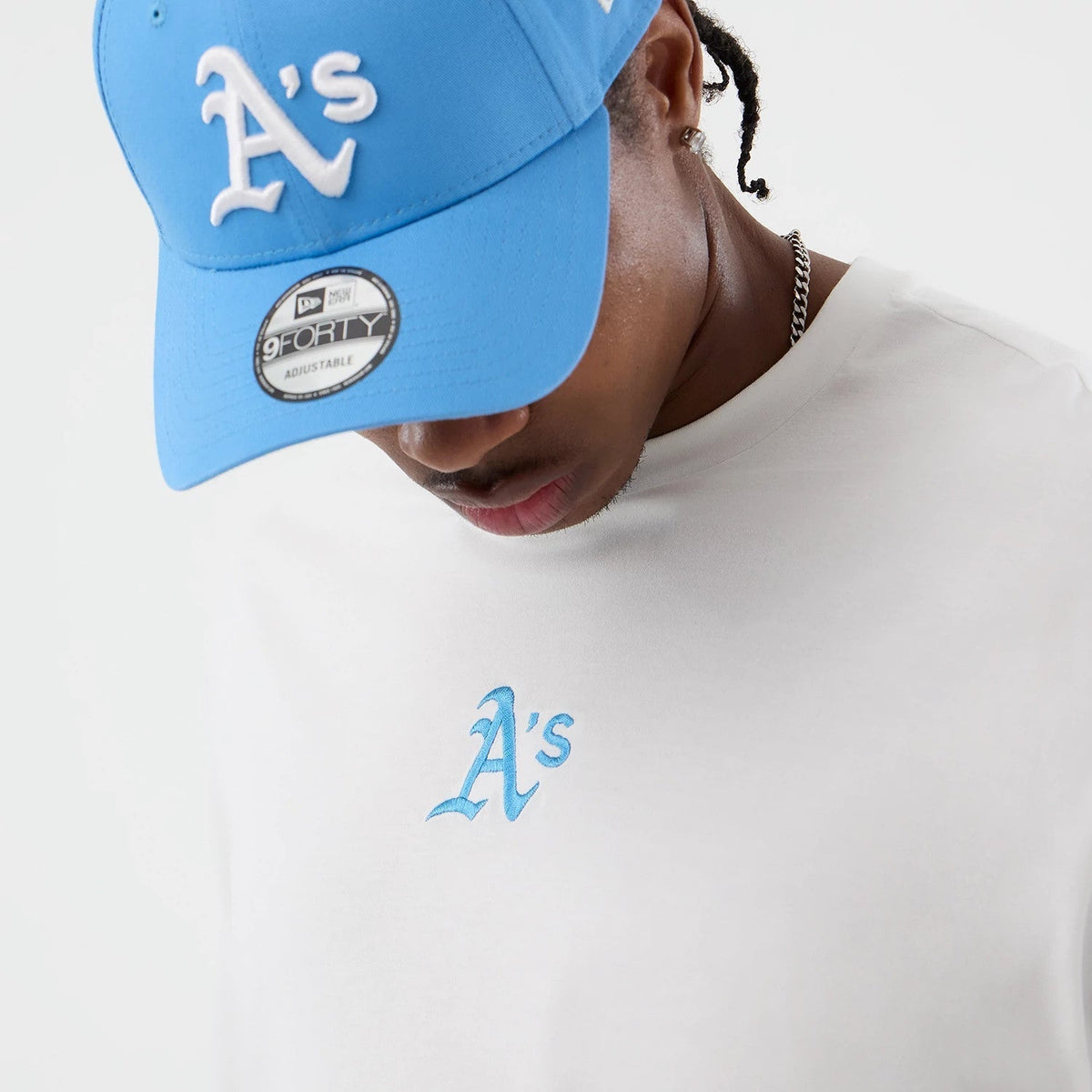 Athletics MLB League Essential White Oversized T-Shirt-Benirox