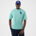 LA Dodgers MLB Floral Pastel Green Oversized T-Shirt-Benirox