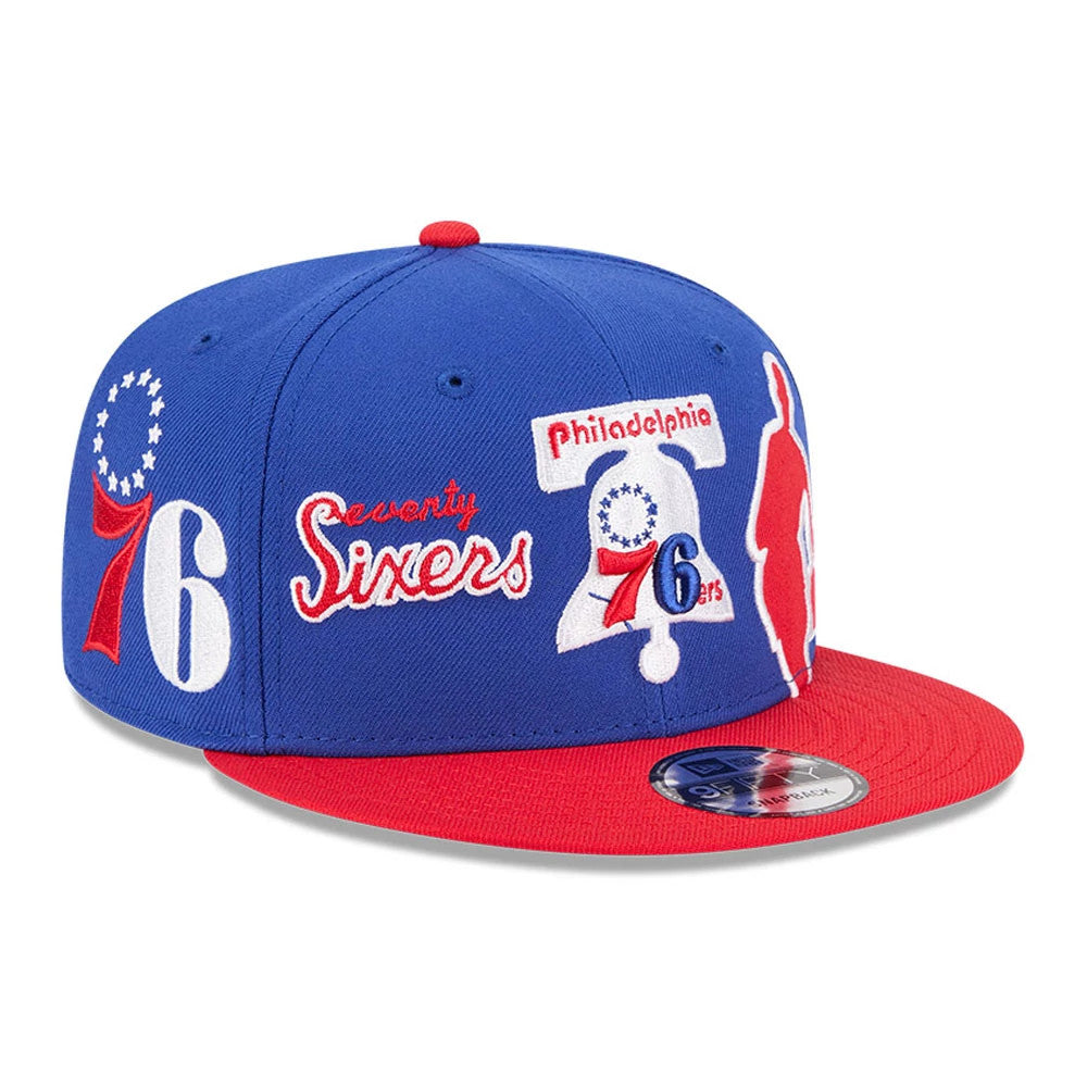 76ers NBA Hardwood Classic ASG Blue 9FIFTY Snapback Adjustable Cap-Benirox