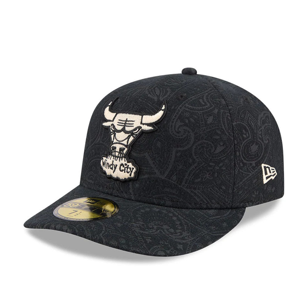 Chicago Bulls NBA Brushed Cotton Black 59FIFTY Fitted Cap-Benirox