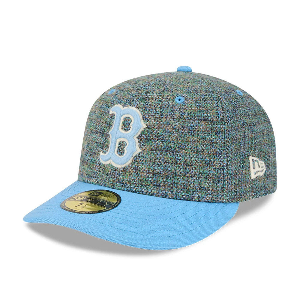 Boston Red Sox MLB Tweedy Cotton Pastel Blue 59FIFTY Fitted Cap-Benirox